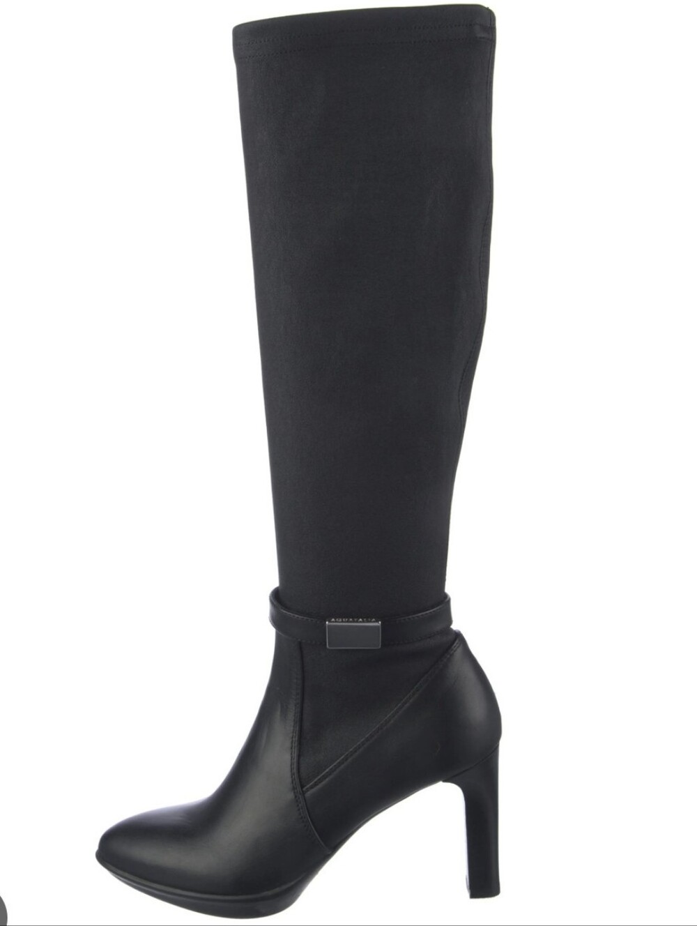 Aquatalia Romina Waterproof Tall Boot Black Leather Size 8